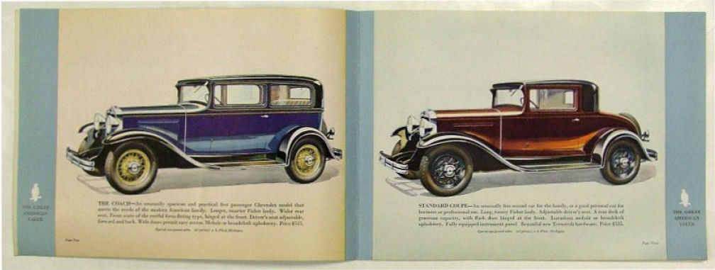 1931 Chevrolet Booklet Page 1